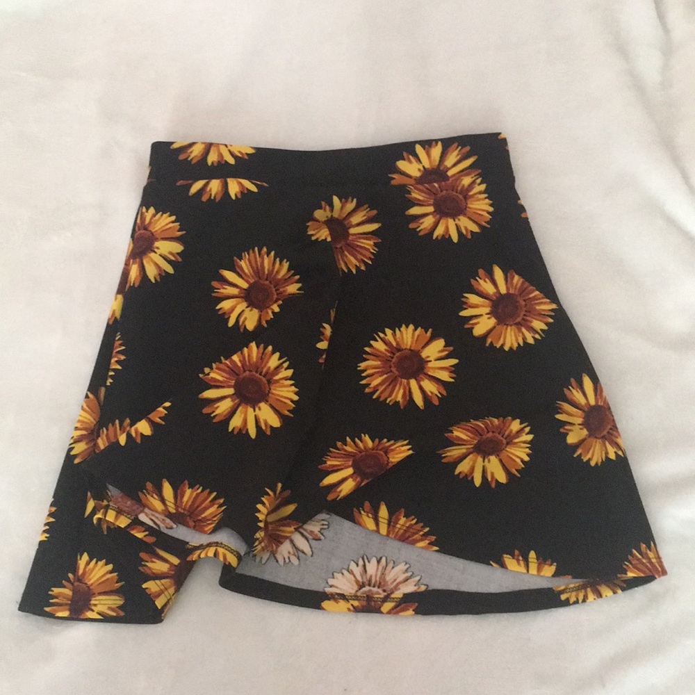 Sunflower skater skirt